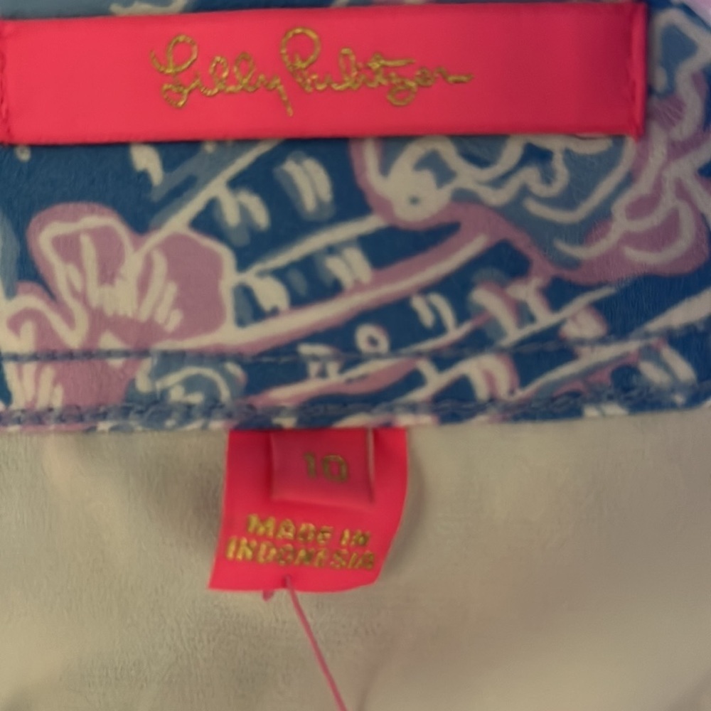 Lilly Pulitzer Jonas High-waisted Skort, Boca Blue Sea What I Sea NWT size 10 - Picture 4 of 9